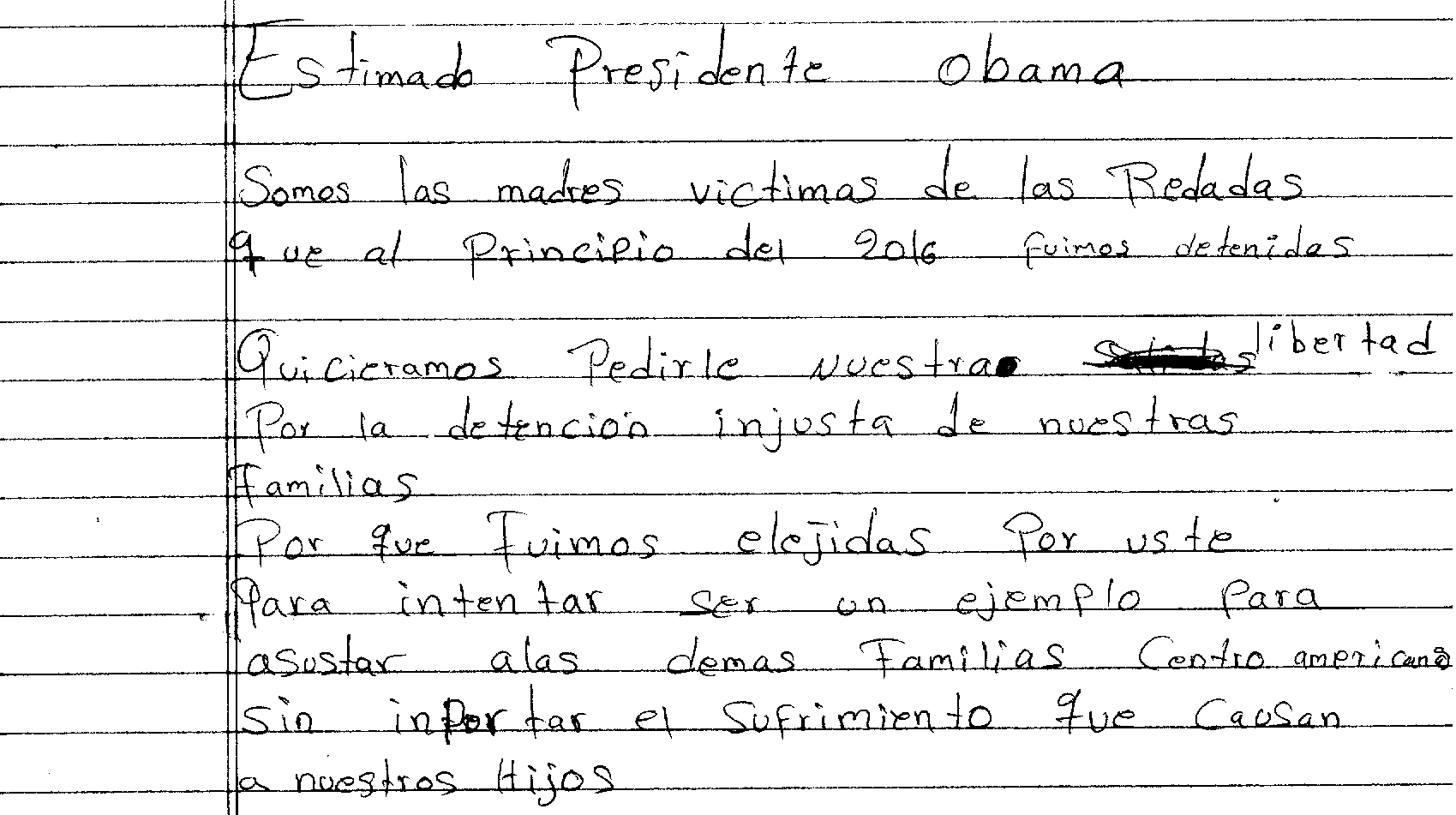 Mothers Targeted in Immigration Raids and Still Detained Pen Letter to President Obama